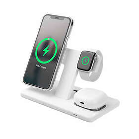Fixed Laddningsstation 3in1 30W Wireless Mag Charging station White 8013416