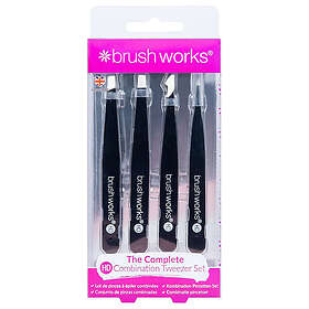 Brushworks HD 4 Piece Combination Tweezer Set 4 st