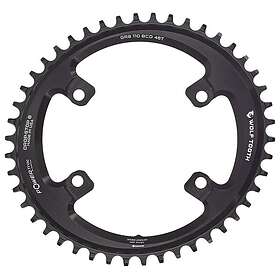 Wolf Tooth Shimano Grx 110 Bcd Oval Chainring Svart 46t