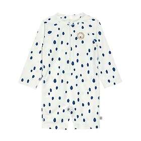 Lässig UV-dräkt långärmad Lejon Vit/Blå prickig (98) (Jr)