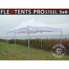 Dancover Snabbtält Depåtält Easy-up tält Eventtält Partytält FleXtents PRO Steel 3x6m Transparent