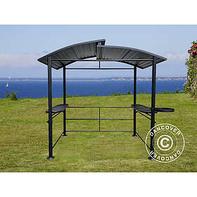 Dancover Grillpaviljong Trädgårdspaviljong Luna, 2,4x1,5x2,3m, Svart