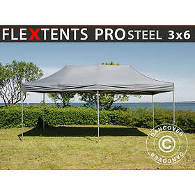 Dancover Snabbtält Depåtält Easy-up tält Eventtält Partytält FleXtents PRO Steel 3x6m Grå
