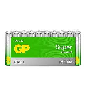 GP Batteries Super Alkaline AAA-batteri 20-pk