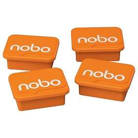 Nobo Orange Whiteboard Magneter 4-pakk