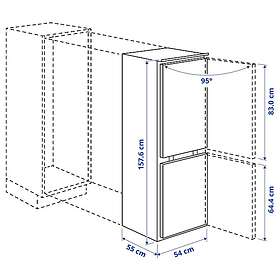 IKEA RÅKALL kyl-/frysskåp 153/79l