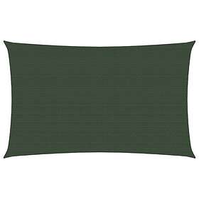 vidaXL Solsegel 160g/m² mörkgrön 5x7 m HDPE 311467