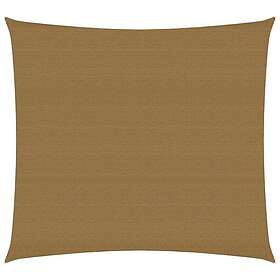 vidaXL Solsegel 160g/m² taupe 6x6 m HDPE 311389