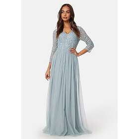 Angeleye Long Sleeve Sequin Bodice Maxi Dress