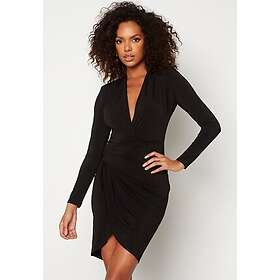John Zack Long Sleeve Rouch Mini Dress