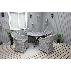 Baltic Garden Matgrupp SCOTTSDALE Ø112 Mercury 4 MERCURY-4 set grey 980026