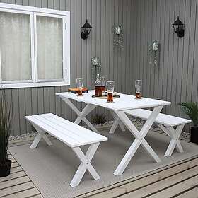 Baltic Garden Matgrupp SCOTTSDALE 150 bench set white 500560-6