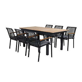 Venture Home Matgrupp Mendi med 6 Deni Stolar MexicoTable160/240*90-DallasDiningChair_6 GR21782