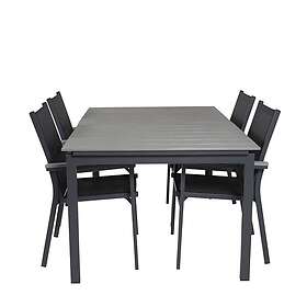 Venture Home Matgrupp Lova 160/240 med 4 Pincy Stolar Levels Bord160/240*90-svart/Grå+Pa stol-svart/svart Grå GR18575