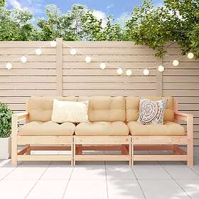 vidaXL Loungegrupp 3 delar massiv furu 825527