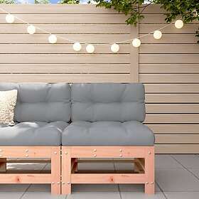 vidaXL Mittensoffa med dynor granträ 825665