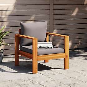 vidaXL Trädgårdsstol med dyna massivt akaciaträ 367627