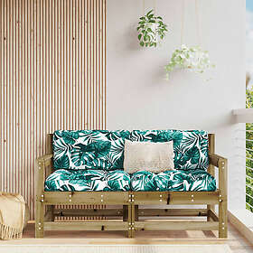 vidaXL Hörnsektion till trädgårdssoffa 2 st impregnerad furu 825512