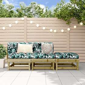 vidaXL Loungegrupp för trädgården 3 delar impregnerad furu 825414