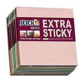 Adlibris Notisblock Extra Sticky Pastell 76x76 90 blad 6-pack