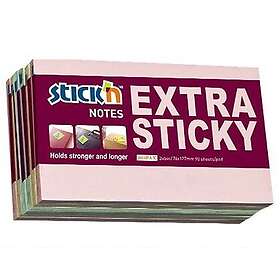 Adlibris Notisblock Extra Sticky Pastell 76x127 90 blad 6-pack