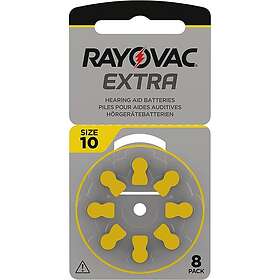 Rayovac Extra Hörapparatsbatterier 10 gul 8-pack