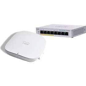 Cisco Cbw150ax Bt Wifi 6 Wireless Access Point + Cbs110 8-port Poe 32w Desktop S