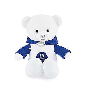 Doudou et Compagnie Paris 2024 Olympic and Paralympic Games-Bear 2024-White Bear Hoodie Blue JO2446