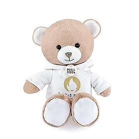 Doudou et Compagnie Paris 2024 Teddy Bear with White Hooded Sweatshirt 25cm JO2445
