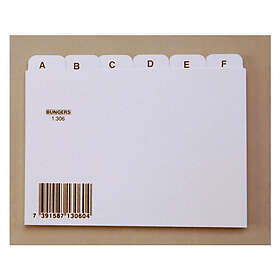 Büngers Ledkort register A6L A-Ö vit