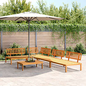 vidaXL Pallsoffgrupp för trädgården 5 delar massivt akaciaträ 3209431