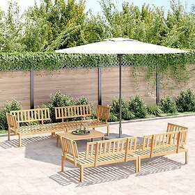 vidaXL Pallsoffgrupp för trädgården 5 delar massivt akaciaträ 3209318