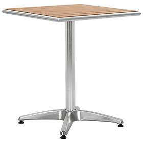 vidaXL Trädgårdsbord silver 60x60x70 aluminium och WPC 48718