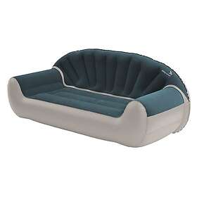 Easy Camp Uppblåsbar soffa Comfy 3-personer stål grå och blå 441794