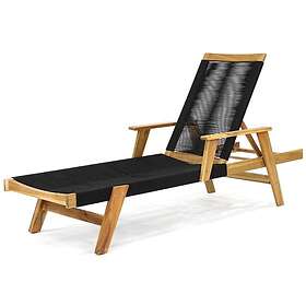 Venture Home Solsäng Little John Sun Lounge Black Rope Acacia 9606-076