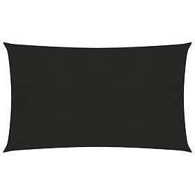 vidaXL Solsegel 160g/m² svart 5x8 m HDPE 311743