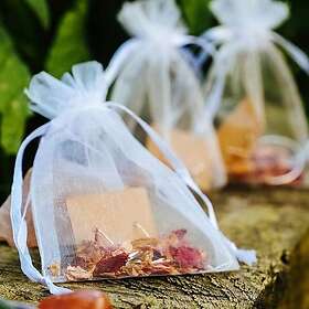 24.se Presentpåse i organza 25-pack Vit