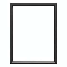 NorDan fast fönster Tanum BlackLine Aluminium svart RAL 9005 trä/alu FF5X22ALU-BL