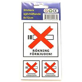 24.se Rökning Förbjuden Klistermärke