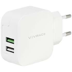 Vivanco 37563 Fast Charger Dual with Smart IC 3,4A 18W