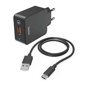Hama 201625 220V med USB-C-kabel Qualcomm 19,5W