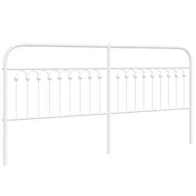 vidaXL Huvudgavel metall vit 200 cm 376687