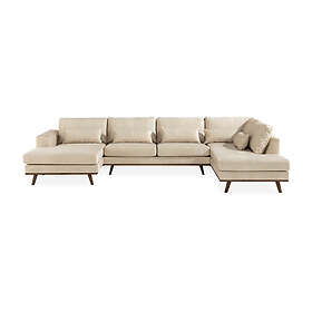Trademax Copenhagen U-soffa Sammet Beige 2205008