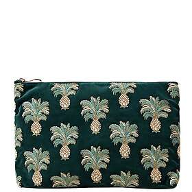 Elizabeth Scarlett Pineapple Emerald Velvet Everyday Pouch