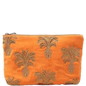 Elizabeth Scarlett Pineapple Velvet Everyday Pouch Orange