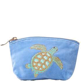 Elizabeth Scarlett Turtle Conservation Caribbean Blue Velvet Coin Purse