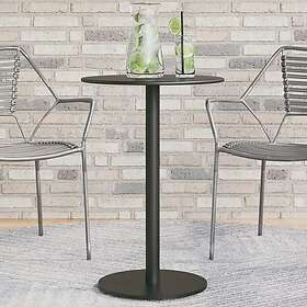 vidaXL Trädgårdsbord rund svart Ø50x72 cm stål 4009308