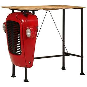 vidaXL Barbord traktor röd och brun 55x120x107 cm massivt mangoträ 4009368