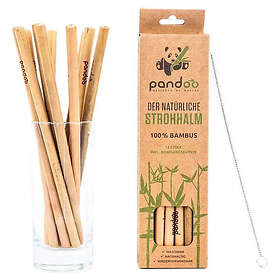 Bamboo Gjenbrukbare sugerør i bambus (12 stk)