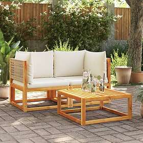 vidaXL Salon de jardin 2 pcs avec coussins acacia massif 3278922